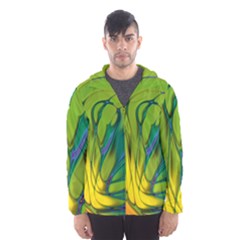 Abstract Pattern Lines Wave Men s Hooded Windbreaker