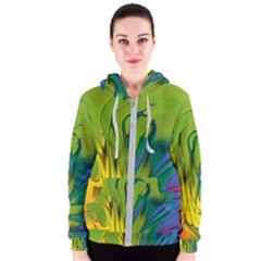 Abstract Pattern Lines Wave Women s Zipper Hoodie by HermanTelo