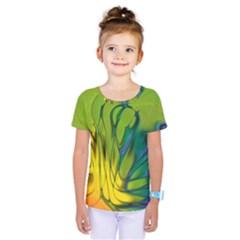 Abstract Pattern Lines Wave Kids  One Piece Tee