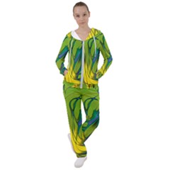 Abstract Pattern Lines Wave Women s Tracksuit