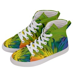 Abstract Pattern Lines Wave Men s Hi-top Skate Sneakers