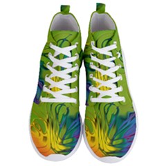 Abstract Pattern Lines Wave Men s Lightweight High Top Sneakers