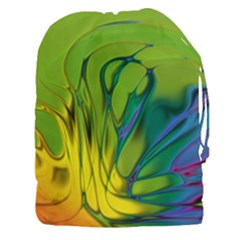 Abstract Pattern Lines Wave Drawstring Pouch (xxxl)