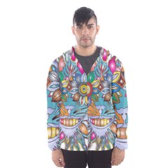 Anthropomorphic Flower Floral Plant Men s Hooded Windbreaker