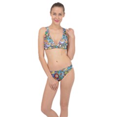 Anthropomorphic Flower Floral Plant Classic Banded Bikini Set  by HermanTelo