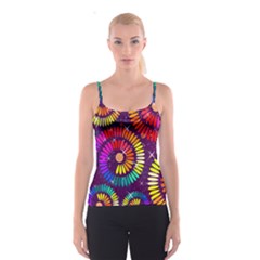 Abstract Background Spiral Colorful Spaghetti Strap Top