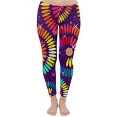 Abstract Background Spiral Colorful Classic Winter Leggings