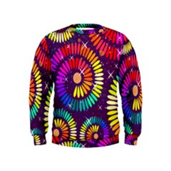 Abstract Background Spiral Colorful Kids  Sweatshirt