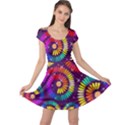 Abstract Background Spiral Colorful Cap Sleeve Dress View1