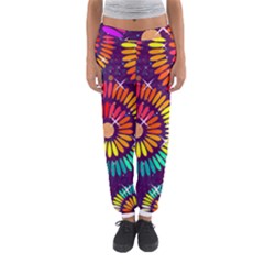 Abstract Background Spiral Colorful Women s Jogger Sweatpants