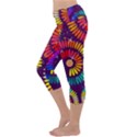 Abstract Background Spiral Colorful Capri Yoga Leggings View2