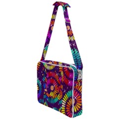 Abstract Background Spiral Colorful Cross Body Office Bag