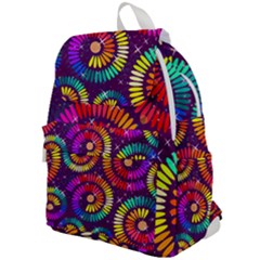 Abstract Background Spiral Colorful Top Flap Backpack