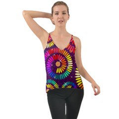 Abstract Background Spiral Colorful Chiffon Cami