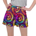 Abstract Background Spiral Colorful Stretch Ripstop Shorts View1