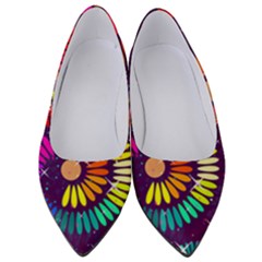 Abstract Background Spiral Colorful Women s Low Heels