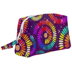 Abstract Background Spiral Colorful Wristlet Pouch Bag (large)