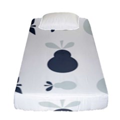 Apples Pears Continuous Fitted Sheet (single Size) by HermanTelo