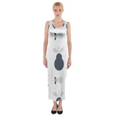 Apples Pears Continuous Fitted Maxi Dress by HermanTelo