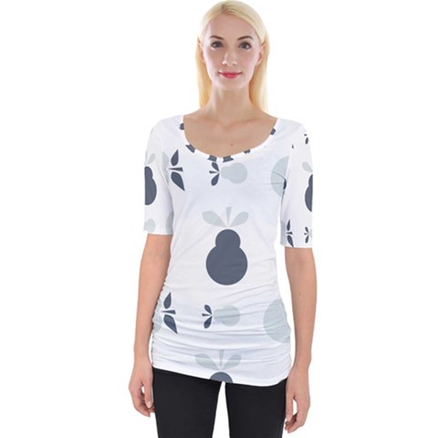 Apples Pears Continuous Wide Neckline Tee by HermanTelo