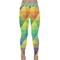 Background Colorful Geometric Triangle Classic Yoga Leggings