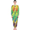 Background Colorful Geometric Triangle OnePiece Jumpsuit (Ladies)  View1