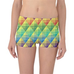 Background Colorful Geometric Triangle Reversible Boyleg Bikini Bottoms