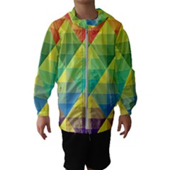 Background Colorful Geometric Triangle Kids  Hooded Windbreaker by HermanTelo