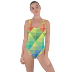 Background Colorful Geometric Triangle Bring Sexy Back Swimsuit by HermanTelo