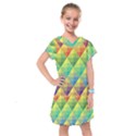 Background Colorful Geometric Triangle Kids  Drop Waist Dress View1