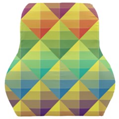 Background Colorful Geometric Triangle Car Seat Back Cushion  by HermanTelo