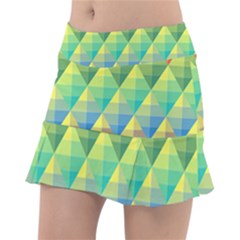 Background Colorful Geometric Triangle Tennis Skirt