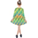 Background Colorful Geometric Triangle Kids  Quarter Sleeve Shirt Dress View2