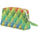 Background Colorful Geometric Triangle Wristlet Pouch Bag (Large) View2