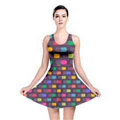 Background Colorful Geometric Reversible Skater Dress