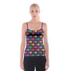 Background Colorful Geometric Spaghetti Strap Top