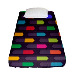 Background Colorful Geometric Fitted Sheet (single Size)