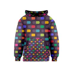 Background Colorful Geometric Kids  Pullover Hoodie by HermanTelo