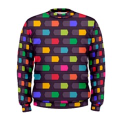 Background Colorful Geometric Men s Sweatshirt by HermanTelo