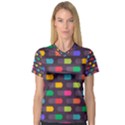 Background Colorful Geometric V-Neck Sport Mesh Tee View1