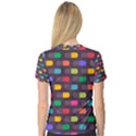 Background Colorful Geometric V-Neck Sport Mesh Tee View2