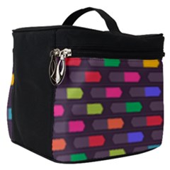 Background Colorful Geometric Make Up Travel Bag (small)