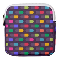 Background Colorful Geometric Mini Square Pouch