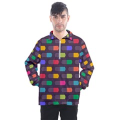 Background Colorful Geometric Men s Half Zip Pullover by HermanTelo