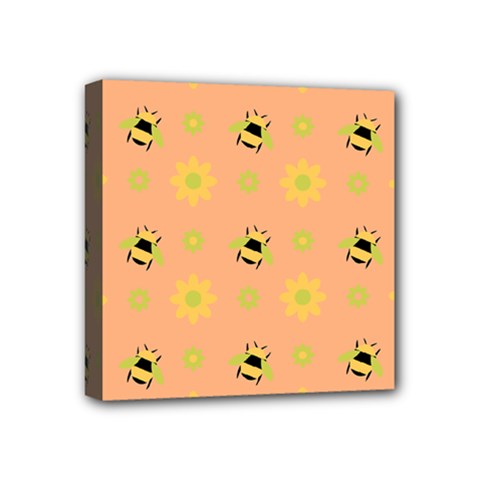 Bee Bug Nature Wallpaper Mini Canvas 4  X 4  (stretched)