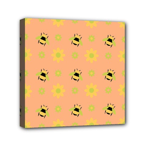 Bee Bug Nature Wallpaper Mini Canvas 6  X 6  (stretched)