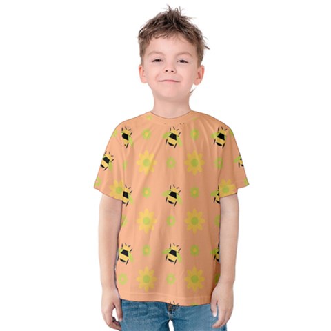 Bee Bug Nature Wallpaper Kids  Cotton Tee by HermanTelo