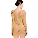 Bee Bug Nature Wallpaper Long Sleeve Bodycon Dress View2