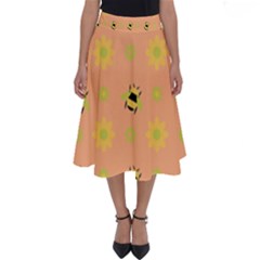 Bee Bug Nature Wallpaper Perfect Length Midi Skirt