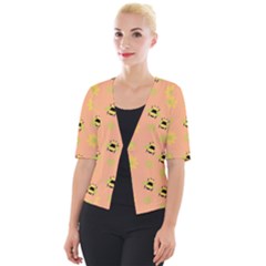 Bee Bug Nature Wallpaper Cropped Button Cardigan by HermanTelo